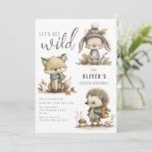 Let's Get Wild | Verjaardagsfeestje Kaart (Staand voorkant)