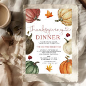 Let's Give Thanks Invite dinner Pumpkin Kaart