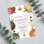 Let's Give Thanks Invite dinner Pumpkin Kaart