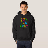 Let's Glow Crazy Glow Party 80s Retro Costume Part Hoodie (Voorkant volledig)