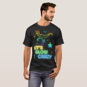 Let's Glow Crazy Party Cool Birthday Glow Party T- T-shirt (Voorkant volledig)