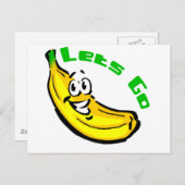 Lets Go Bananas Briefkaart (Voorkant / Achterkant)