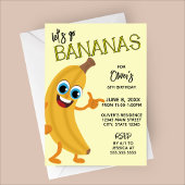 Let's Go Bananas Kids Birthday Invitation