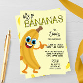 Let's Go Bananas Kids Birthday Invitation