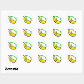 Lets Go Bananas Ronde Sticker (Vel)