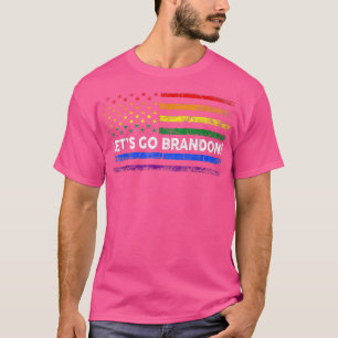 Lets Go Brandon Pride Month USA American LGBTQ Rai T-shirt