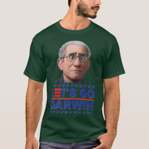 Let's Go Darwin USA Flag Vintage Fauci Ouchie Scie T-shirt