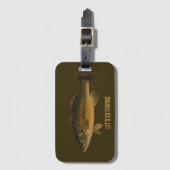 Let's Go Fishing Largemouth Bass Fish Bagagelabel (Voorkant (verticaal))