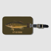Let's Go Fishing Largemouth Bass Fish Bagagelabel (Voorkant (horizontaal))