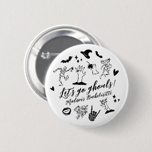 Let's Go Ghouls Spooky Whimsical Bachelorette Ronde Button 5,7 Cm