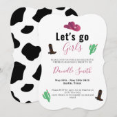 Let's Go Girls Austin Texas Cowgirl Bachelorette Kaart (Voorkant / Achterkant)