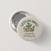 Lets Go Girls Cactus Cowgirl Rodeo Verjaardagsfees Ronde Button 3,2 Cm (Voorkant /achterkant)