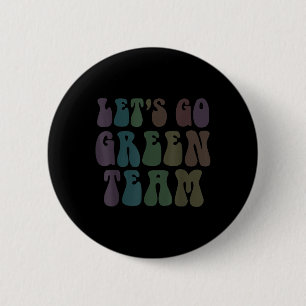 Lets Go Green Team Retro War Game 60s Zomerkamp Ronde Button 5,7 Cm