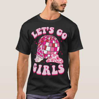 Lets Go Meisjes Cowgirl Boot Pet Disco Bachelorett T-shirt