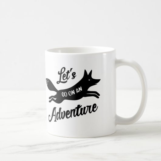 Let's Go On An Adventure White Mug Koffiemok (Rechts)