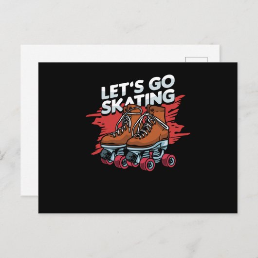Lets Go Skating Inline Skater Roller Skates Gift Briefkaart (Voorkant / Achterkant)