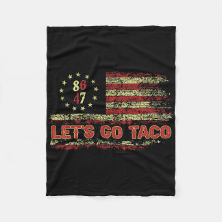 Let's Go Taco 8647 US Flag 86 47 Mannen Vrouwen 11 Fleece Deken