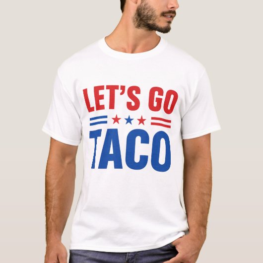Let's Go Taco Amerikaanse Vlag T-shirt (Voorkant)