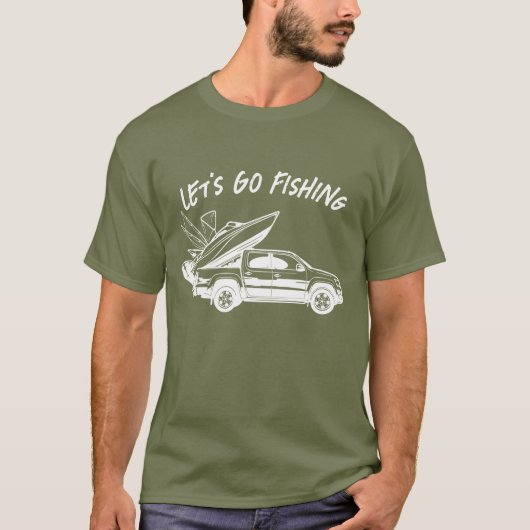 Let's Go Vist Boot en SUV Auto T-shirt (Voorkant)