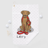 Let's Go! Walk Chesapeake Bay Retriever (dg tan) Golfhanddoek (Insitu)