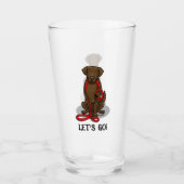 Let's Go! Walk Flat-Coated Retriever Dog (liver) Glas (Voorkant)