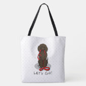 Let's Go! Walk Irish Water Spaniel Dog (liver 1) Draagtas (Achterkant)