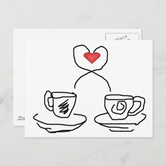 Let's have a cup of... briefkaart (Voorkant / Achterkant)