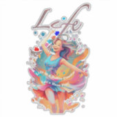 Let's Have Fun,Life a Roller Coaster Sticker (Voorkant)