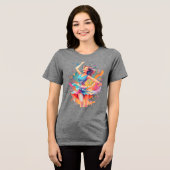 Let's Have Fun,Life a Roller Coaster Tri-Blend Shirt (Voorkant volledig)