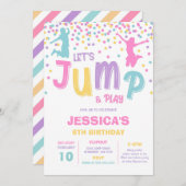 Let's Jump and Play Birthday Party Invitation (Devant / Derrière)