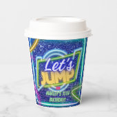 Let's Jump Party Bounce Neon Trampoline Park  Papieren Bekers (Voorkant)