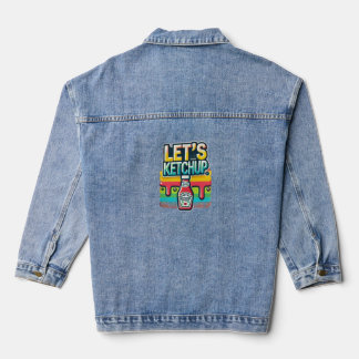 "Let's Ketchup" Speelse Jassen Ontwerp Denim Jacket