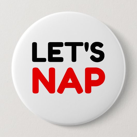 LET'S NAP RONDE BUTTON 4,0 CM (Voorkant)