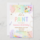 Let's Paint Art Painting Birthday Party Kaart (Voorkant)