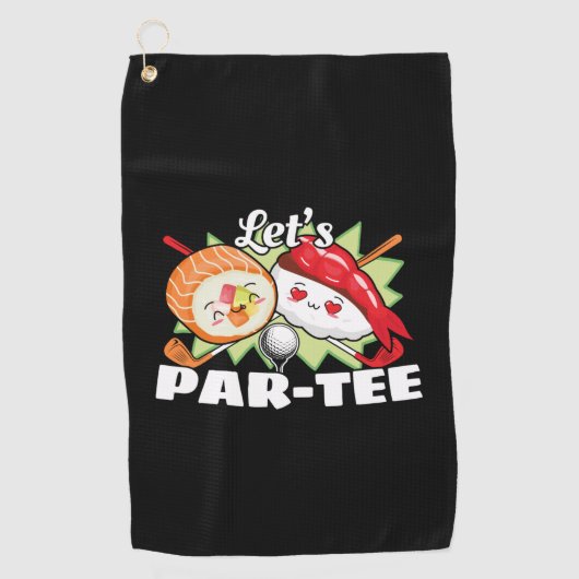 Lets Par T-shirt Golfpun - Golffeest Golfhanddoek (Voorkant)