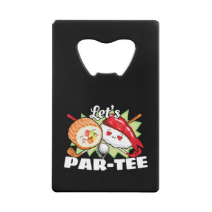 Lets Par T-shirt Golfpun - Golffeest Kredietkaart Flessenopener
