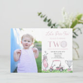 Let's Par-T-shirt Pink Golf Afbeelding 2e verjaard Kaart (Staand voorkant)