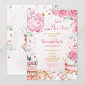 Let's Par-tea Birthday Tea Party Invitation (Devant / Derrière)