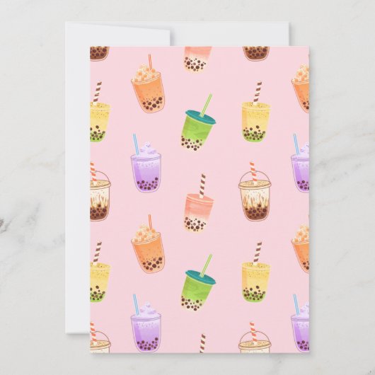 Let's Par-Tea Bubble Tea Birthday Invitation (Dos)