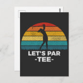 let's par tee briefkaart (Voorkant / Achterkant)