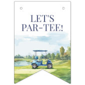 Let's Par-Tee Golf Any Age Birthday Vlaggetjes (Eerste vlag)