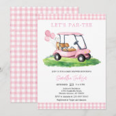 Let's Par-tee Golf Baby Shower Invitation (Devant / Derrière)
