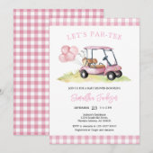 Let's Par-tee Golf Baby Shower Invitation (Devant / Derrière)