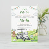 Let's Par Tee Golf Birthday Invitation (Debout devant)