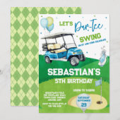 Let's Par Tee Golf Birthday Invitation (Devant / Derrière)