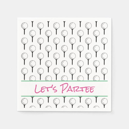 Lets Partee Golf T-shirt Ball Modern Sportplezier Servet (Voorkant)