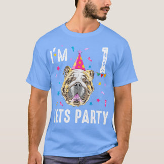 Lets Party 1e verjaardag met Engelse bulldog T-shirt