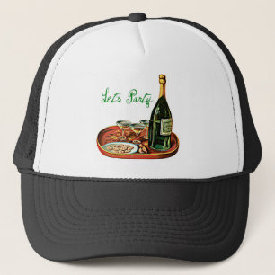 LETS PARTY CHAMPAGNE PRINT TRUCKER PET