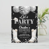 Let's Party discoballaarzen Verjaardagsfeest Kaart (Staand voorkant)