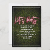 Let's Party Neon Script Boxwood Algemeen Kaart (Voorkant)